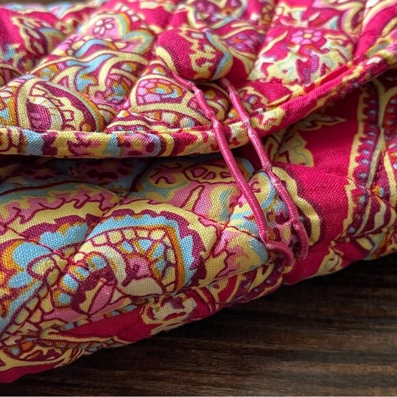 Raymond Waites Jewelry Roll Case Travel Organizer in Pinkish/Red Paisley Print - Picture 10 of 10